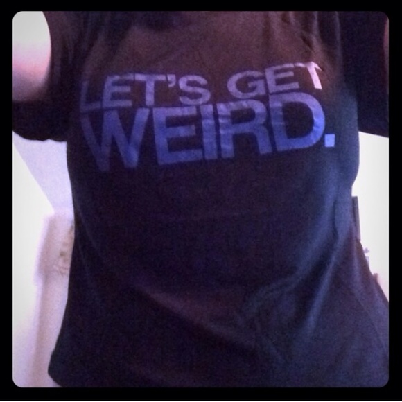 Chrldr Let's get Weird Black Crop Top nwt bold crop top - Picture 3 of 4